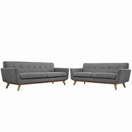 EAST END IMPORTS Engage Loveseat and Sofa Set of 2- Gray EEI-1348-GRY